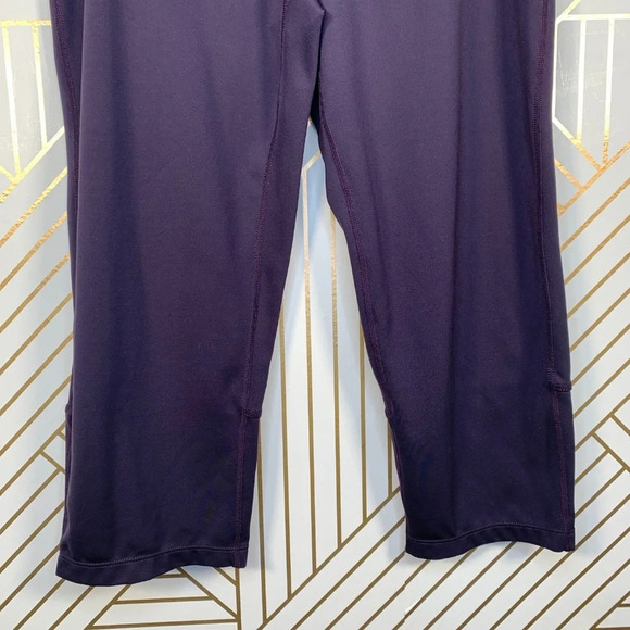 Prana Yoga Purple Capri Back Slit Yoga Pants‎ - Picture 2 of 8